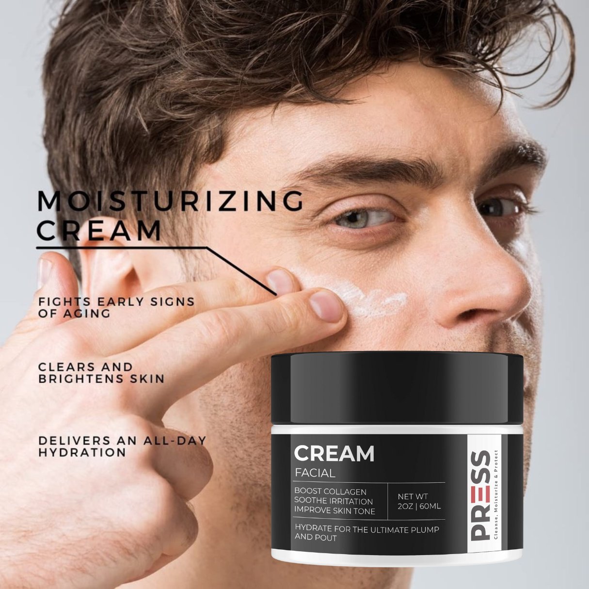 MEN'S FACIAL CREAM 2 oz - Press Skin Care