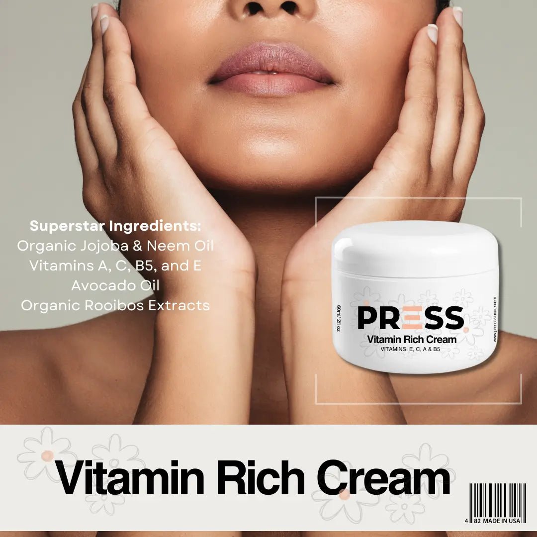 Vitamin E, C, A, and B5 Face Cream Press Skin Care