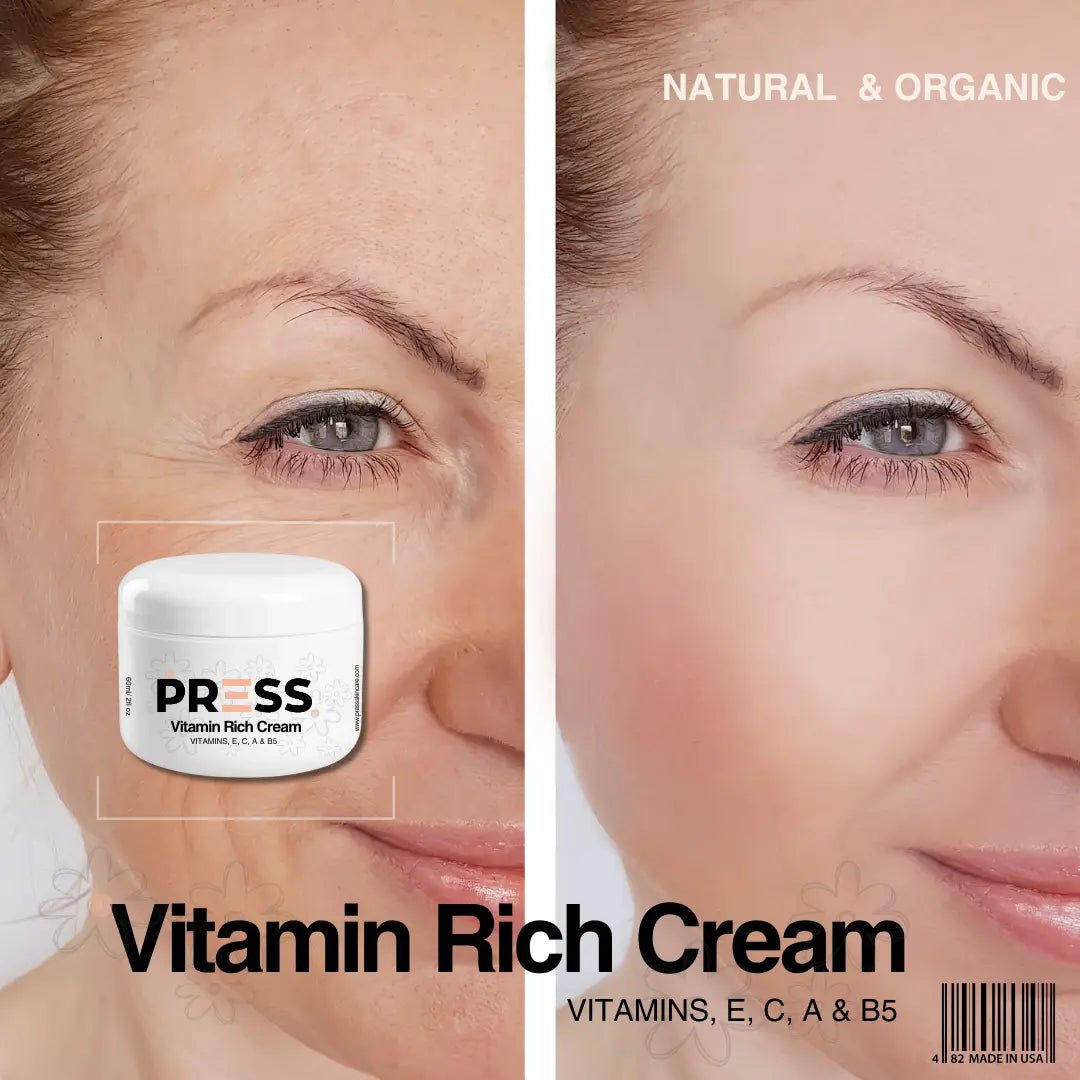 Vitamin E, C, A, and B5 Face Cream Press Skin Care